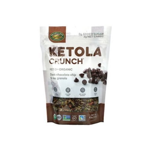 Nature s Path Ketola Crunch Organic Dark Chocolate Chip Keto Nut Granola  Gluten Free  8 oz