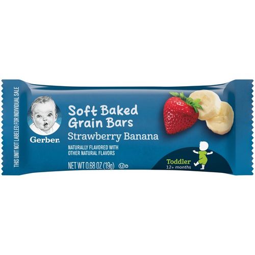 Gerber Soft Baked Grain Bars  Strawberry Banana  5.5 oz Box