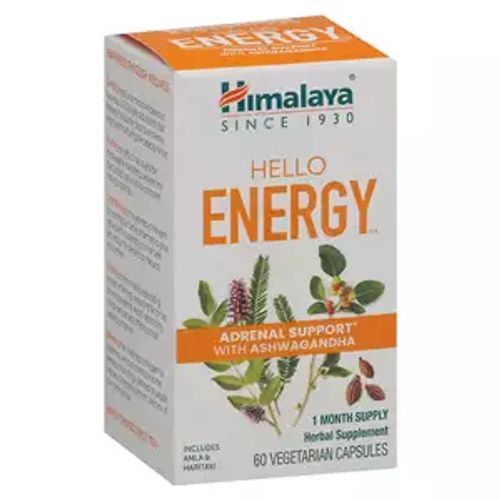 Himalaya Hello Energy for Stamina & Adrenal Support  300 mg  60 Count  1 Month Supply