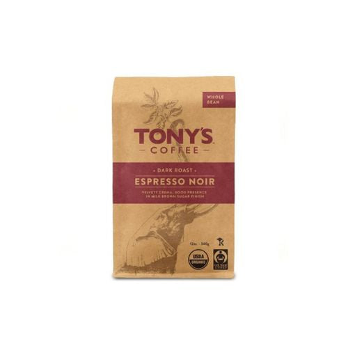 Tony's Coffee Espresso Noir Dark Roast Whole Bean Coffee - 12oz