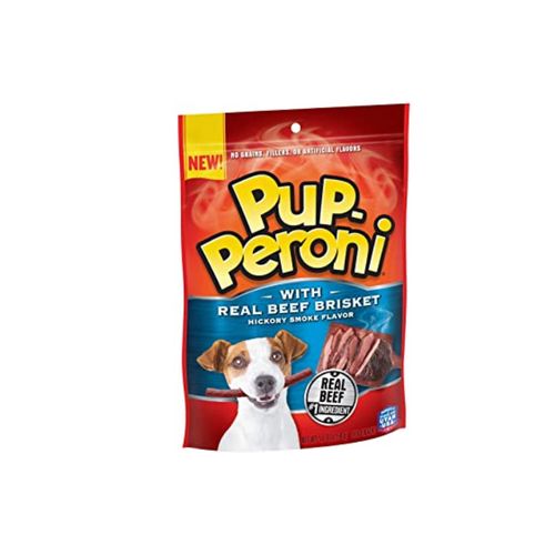 Pup-Peroni Dog Treats with Real Beef Brisket  Hickory Smoke Flavor  5.6-Ounce Bag