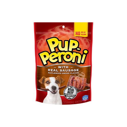 Pup-PeronI Dog Treats with Real Sausage, Maplewood Smoke Flavor, 5.6-Ounce Bag