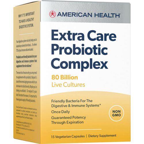 Extra Care Probiotic Complex American Health Products 15 Caps