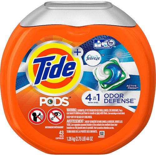 Tide Pods Sport Odor Defense 4-in-1 with Febreze HE Compatible Laundry Detergent Pacs - 39oz/43ct