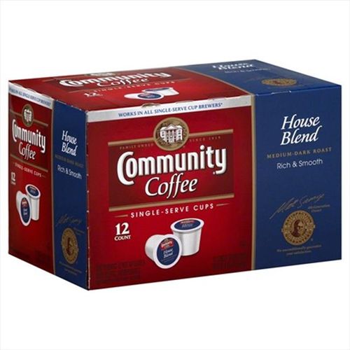 Community Coffee House Blend Medium-Dark Roast Single Serve Pods, Keurig K-Cup Brewer Compatible, 72 Ct