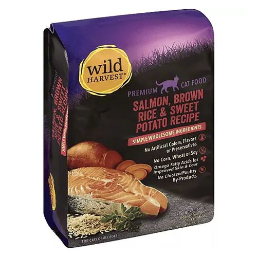 Wild Harvest 49233 3 lbs Premium Salmon Brown Rice & Sweet Potato Recipe Cat Food