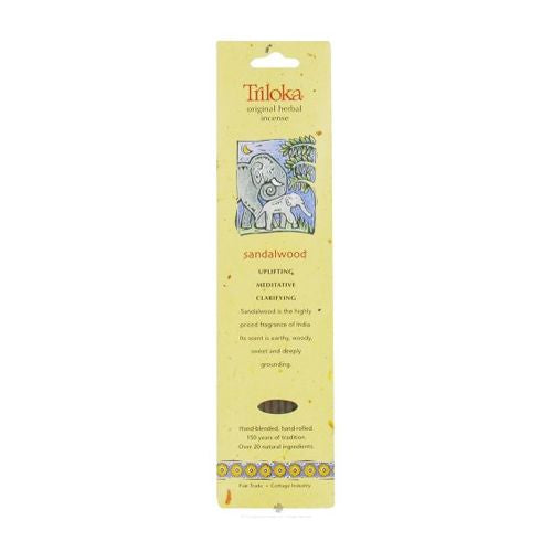 Triloka Herbal Incense Sticks  10 sticks  Sandalwood