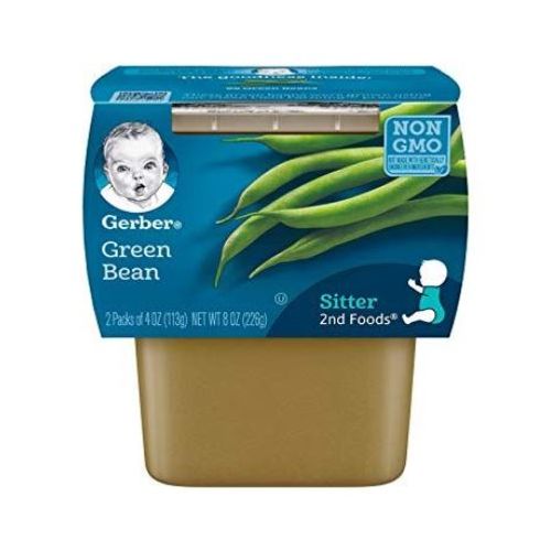 Gerber Sitter 2nd Foods Green Bean Baby Meals Tubs - 2ct/8oz