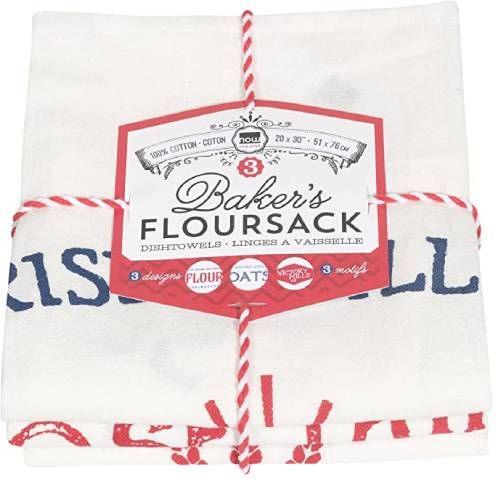 Now Designs Set Of 3 Baker's Floursacks - Homemade Happiness (2221010)