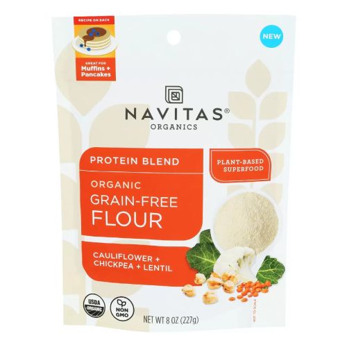 Navitas Organics Grain-Free Flour, 8oz — Organic, Non-GMO, 100% Cauliflower, Chickpea & Red Lentil Flour Blend — 15 Servings (B092K21SRG)