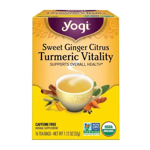 Yogi Sweet Ginger Citrus Turmeric Vitality Tea - 16ct