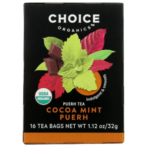 Choice Organics Cocoa Mint Puerh Tea - 1.12oz/16ct