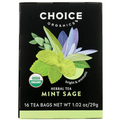 Choice Organics Mint Sage Tea - 16ct