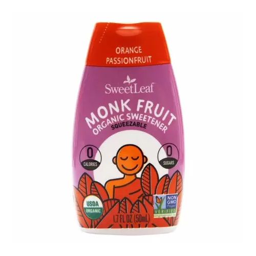 SweetLeaf - Monk Fruit Squeezable Liquid Organic Sweetener Orange Passionfruit - 1.7 fl. oz.