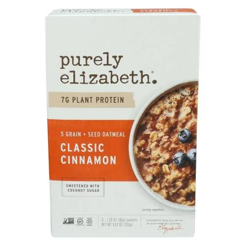 PURELY ELIZABETH Classic Cinnamon Instant Oatmeal, 9.12 OZ (B095LGNLPK)