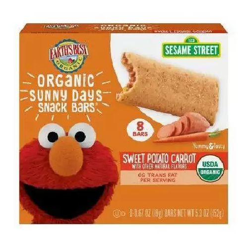 SWEET POTATO CARROT ORGANIC SUNNY DAYS SNACK BARS, SWEET POTATO CARROT