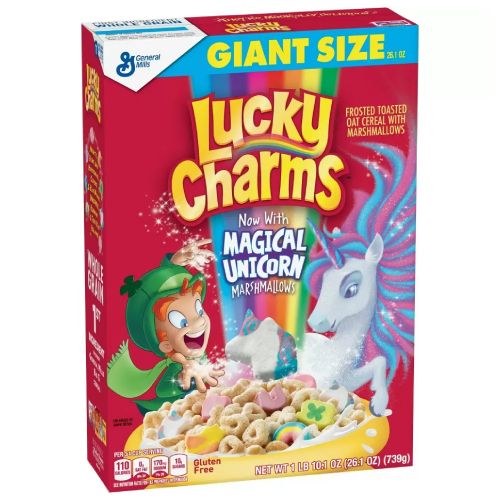 Lucky Charms Gluten Free Cereal with Marshmallows, Kids Breakfast Cereal with Whole Grain Oats, Giant Size, 26.1 OZ (B07CMGL95S)