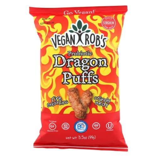 Vegan Rob s Probiotic Spicy Dragon Puffs  3.5 oz.