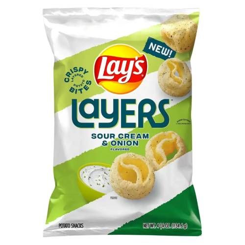 Lay's Layers Sour Cream and Onion Flavored Potato Snacks - 4.75oz