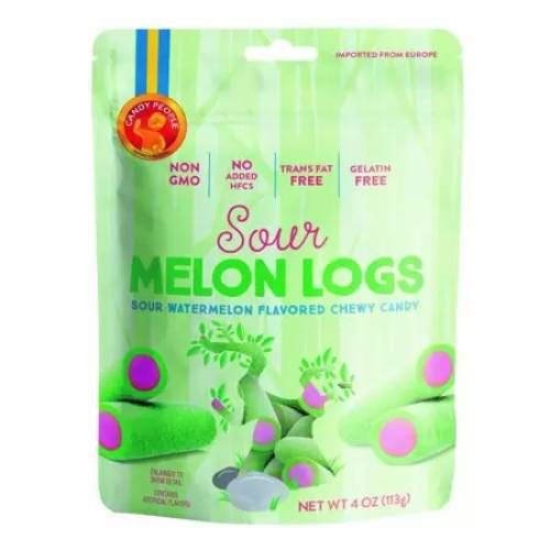Candy People Sour Melon Logs, 4.0 Ounce (2 Count)