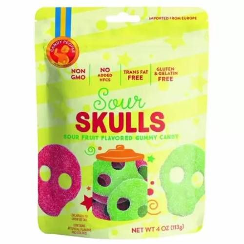Candy People Sour Skulls, 4.0 Ounce (2 Count)