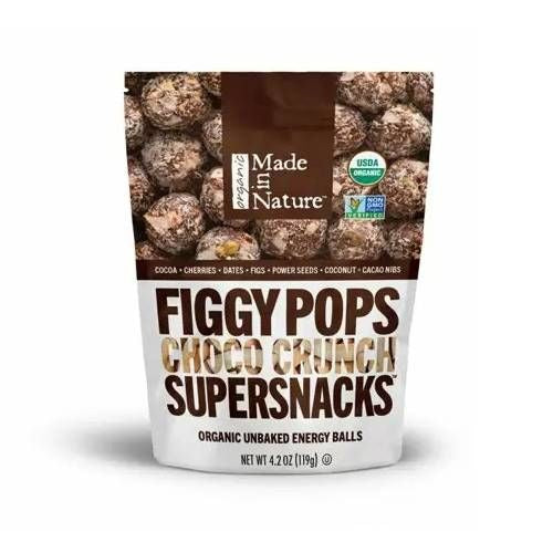 MADE IN NATURE, FIGGY POPS CHOCO CRUNCH SUPERSNACKS
