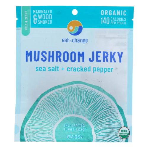 KHRM00374695 2 oz Sea Salt Cracked Pepper Mushroom Jerky