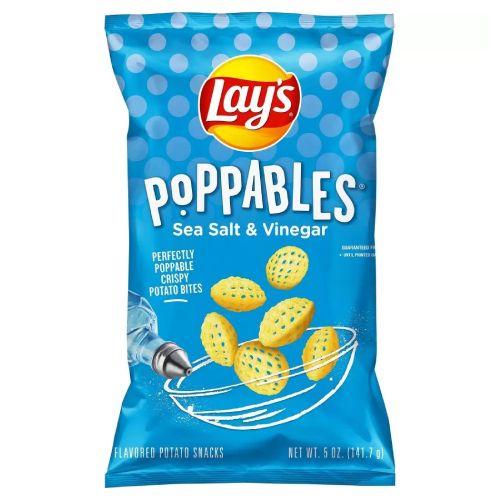 Lay s Poppables Potato Snacks Sea Salt & Vinegar Flavored 5 Oz