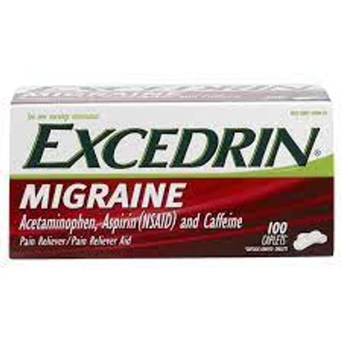 Excedrin Migraine Medicine Caplets for Migraine Headache Relief  100 Count