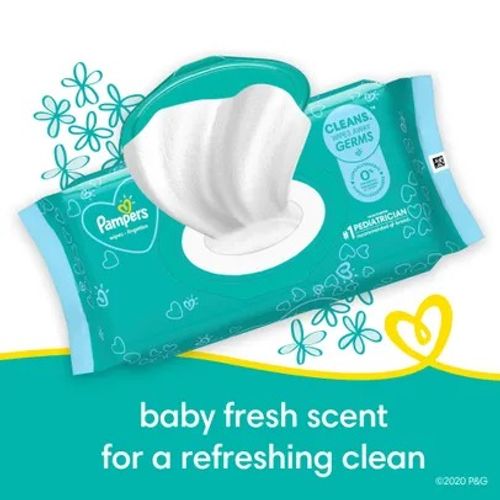 Pampers Baby Clean Wipes  Baby Fresh Scented  1X Pop-Top  72 Count