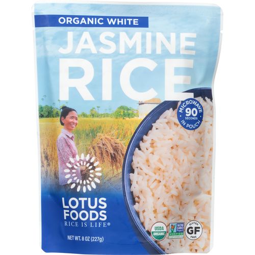 LOTUS FOODS Organic White Jasmine Heat & Eat Rice Pouch, 8 OZ (B08QLX5CYF)