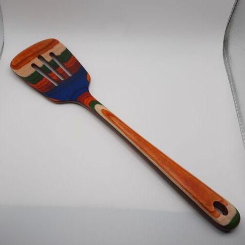 Baltique® Marrakesh Collection 12-1/2  Wooden Slotted Spatula  Safe for Nonstick